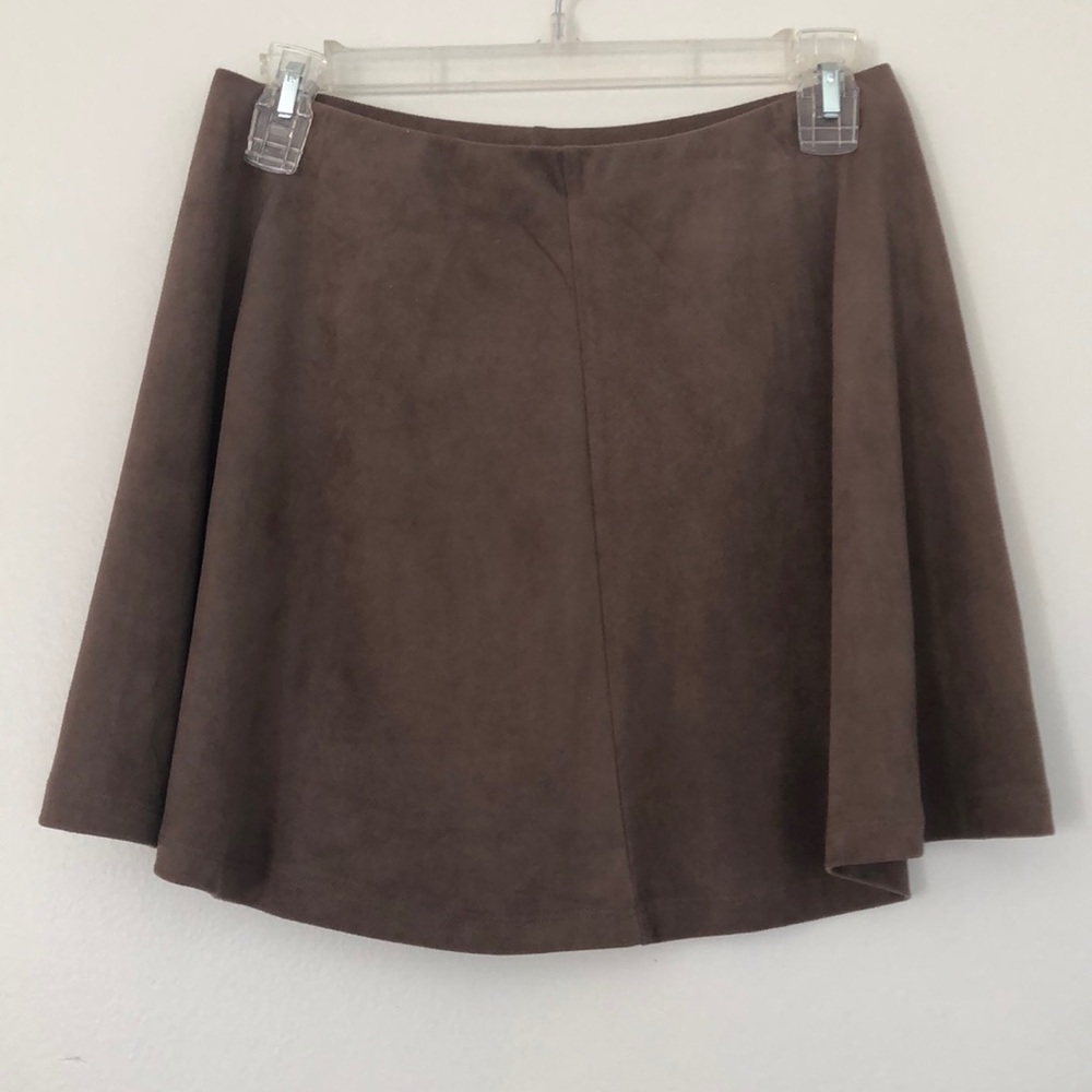 Suede skirt